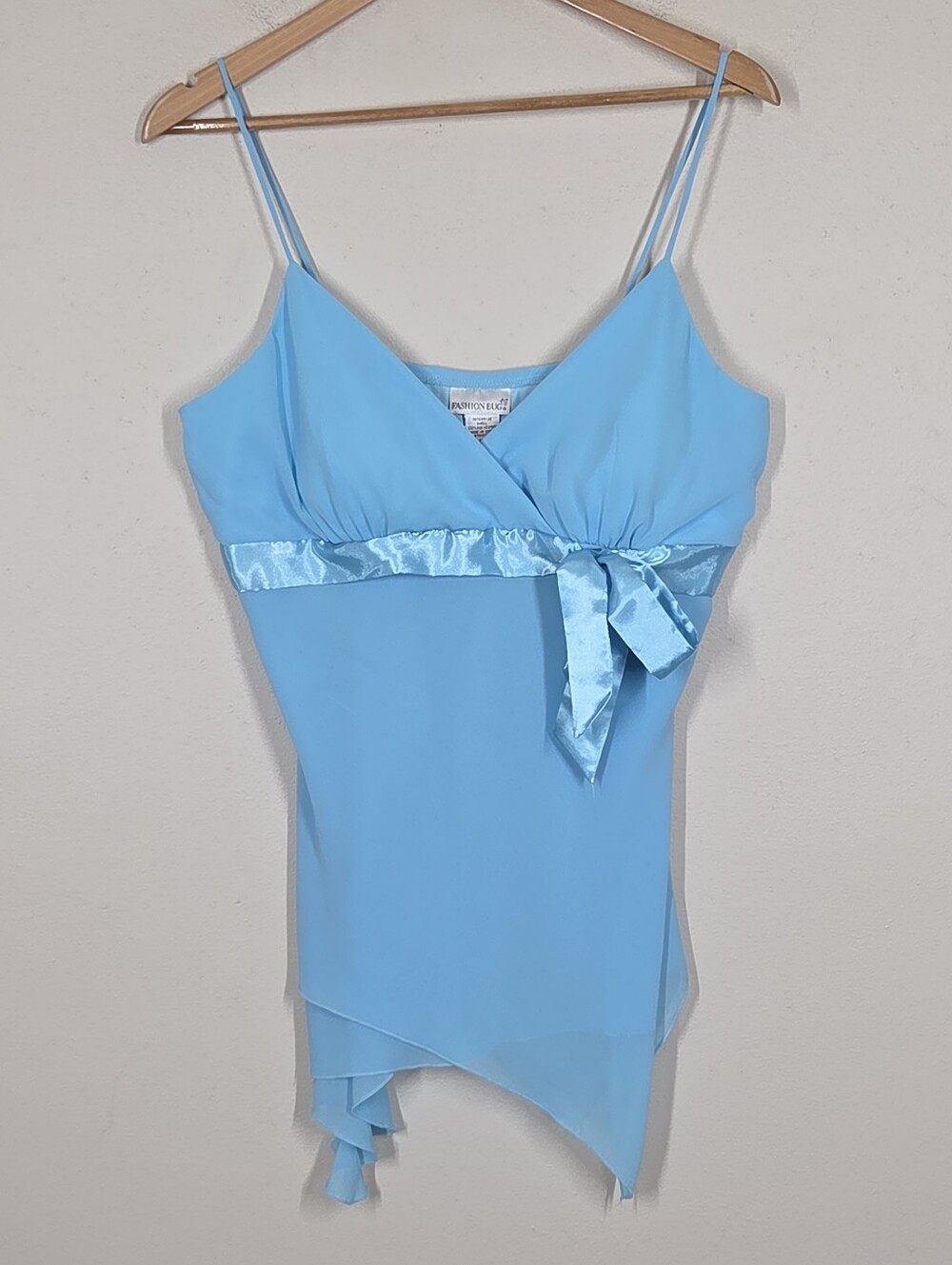 Vtg Y2K Fashion Bug Light Blue Babydoll Cami Top Fairy Mermaid Coquette Pastel - Picture 1 of 9